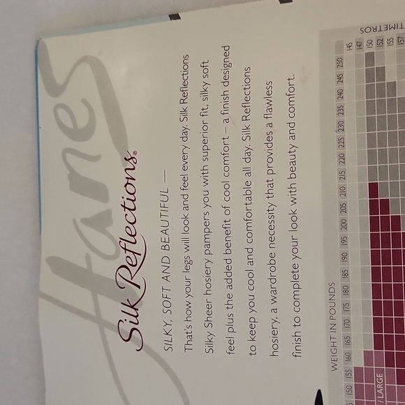 Hanes Silk Reflections Ultra Sheer Control Top and Control Top Toeless Size CD - Picture 7 of 9